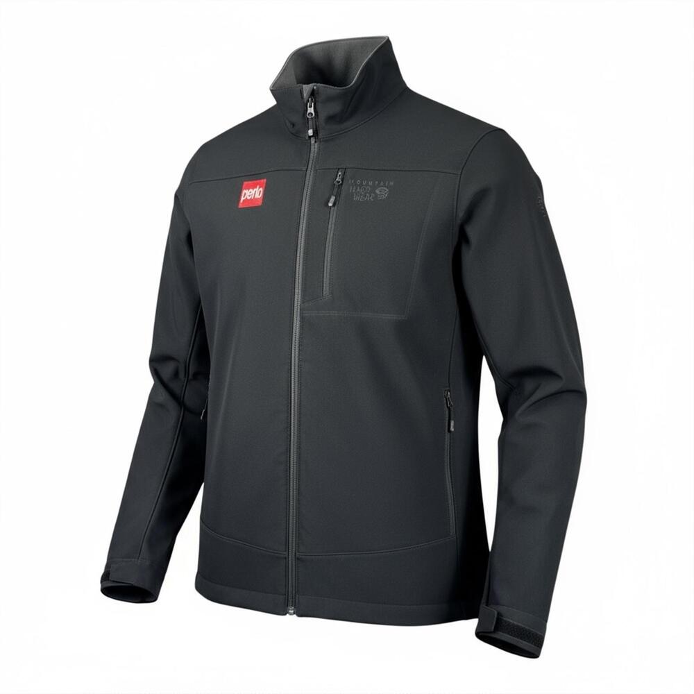Mountain Hardwear Black Softshell Jacket‎ with Perlo Patch Large